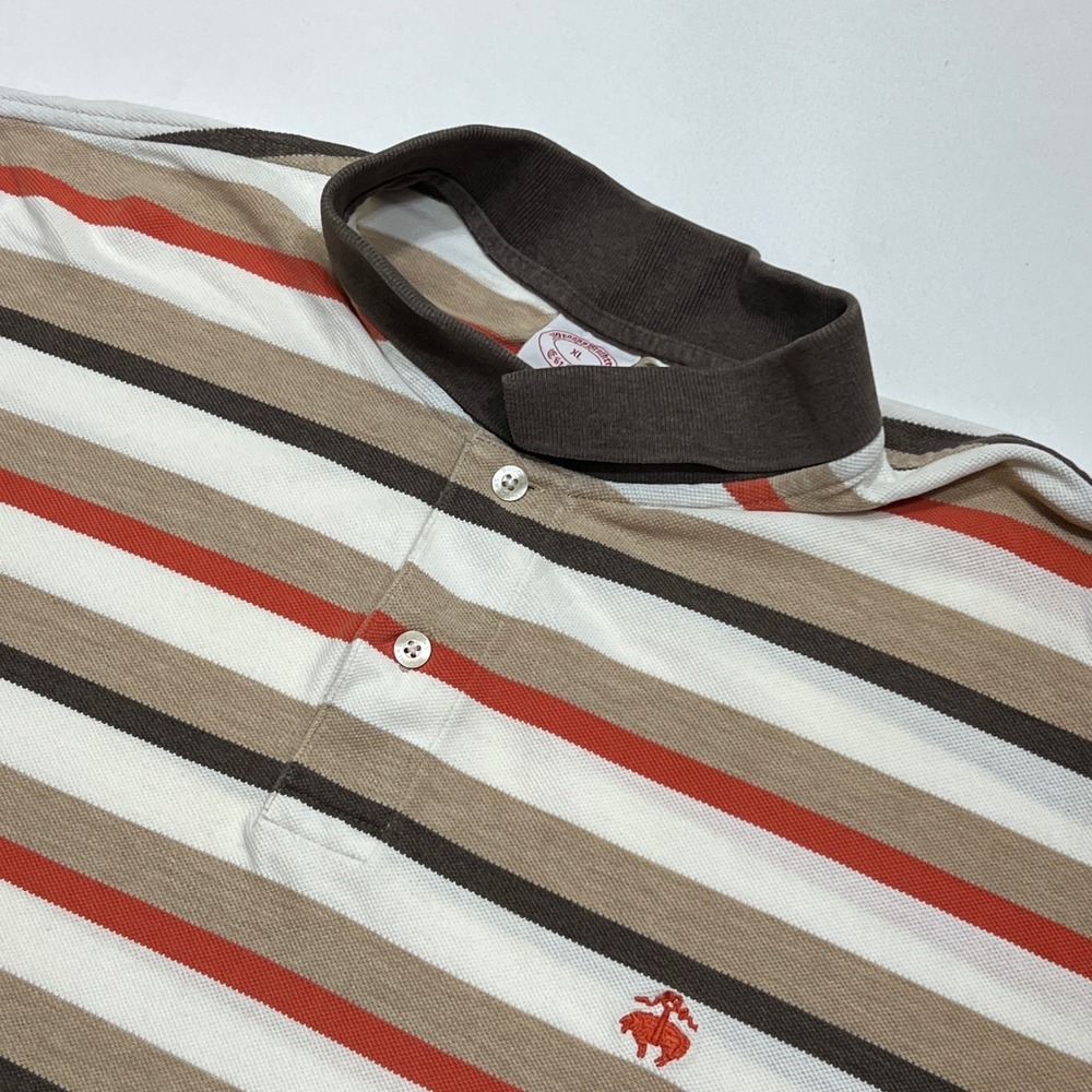 Brooks Brothers XL Polo Shirt Striped Original Fit Performance Cotton Top Casual